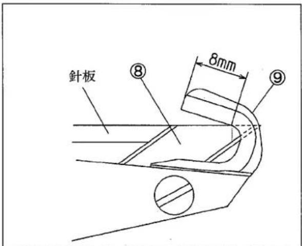 針板 ⑧ 8mm ⑨