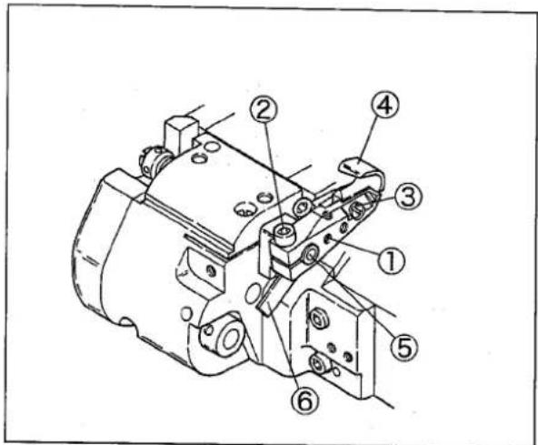 Technical diagram of a mechanical assembly with numbered components for identification