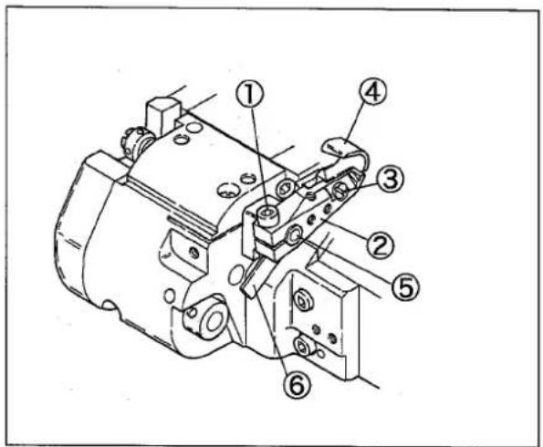 Technical diagram of a mechanical assembly with numbered components for identification