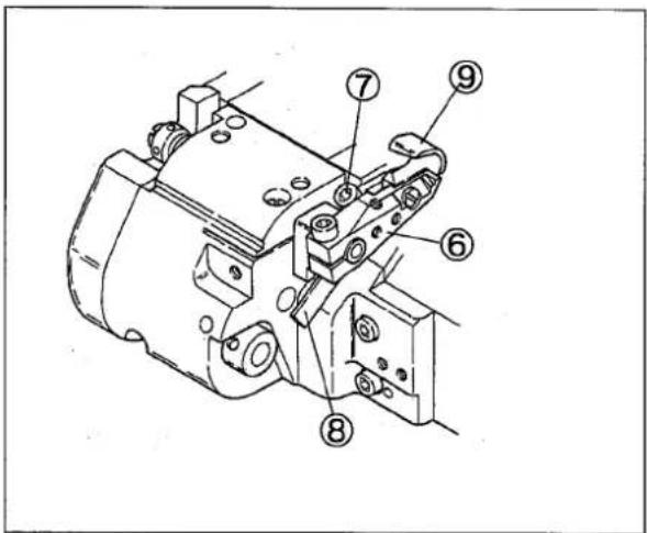 Technical diagram of a mechanical assembly with numbered components for identification