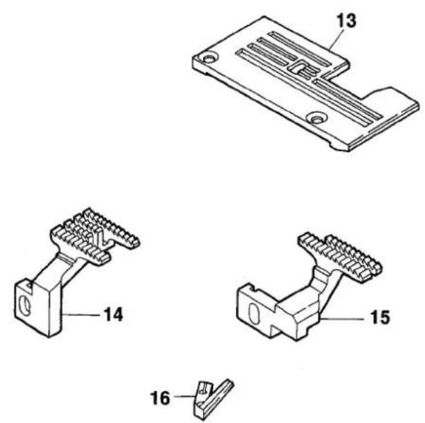 Technical diagram showing exploded view of mechanical components with numbered parts labeled 13, 14, 15, and 16.