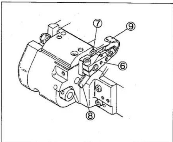 Technical diagram of a mechanical assembly with numbered components for identification