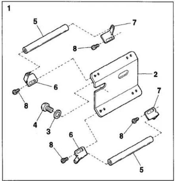 Exploded view diagram of a mechanical assembly with numbered parts for identification