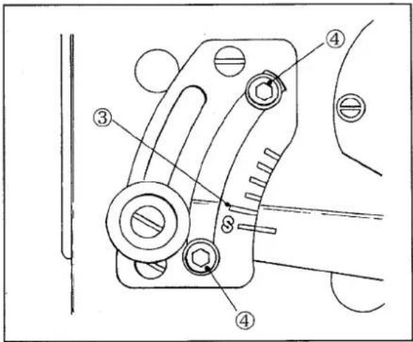Technical diagram of a mechanical component with numbered parts labeled ③, ④, and ④