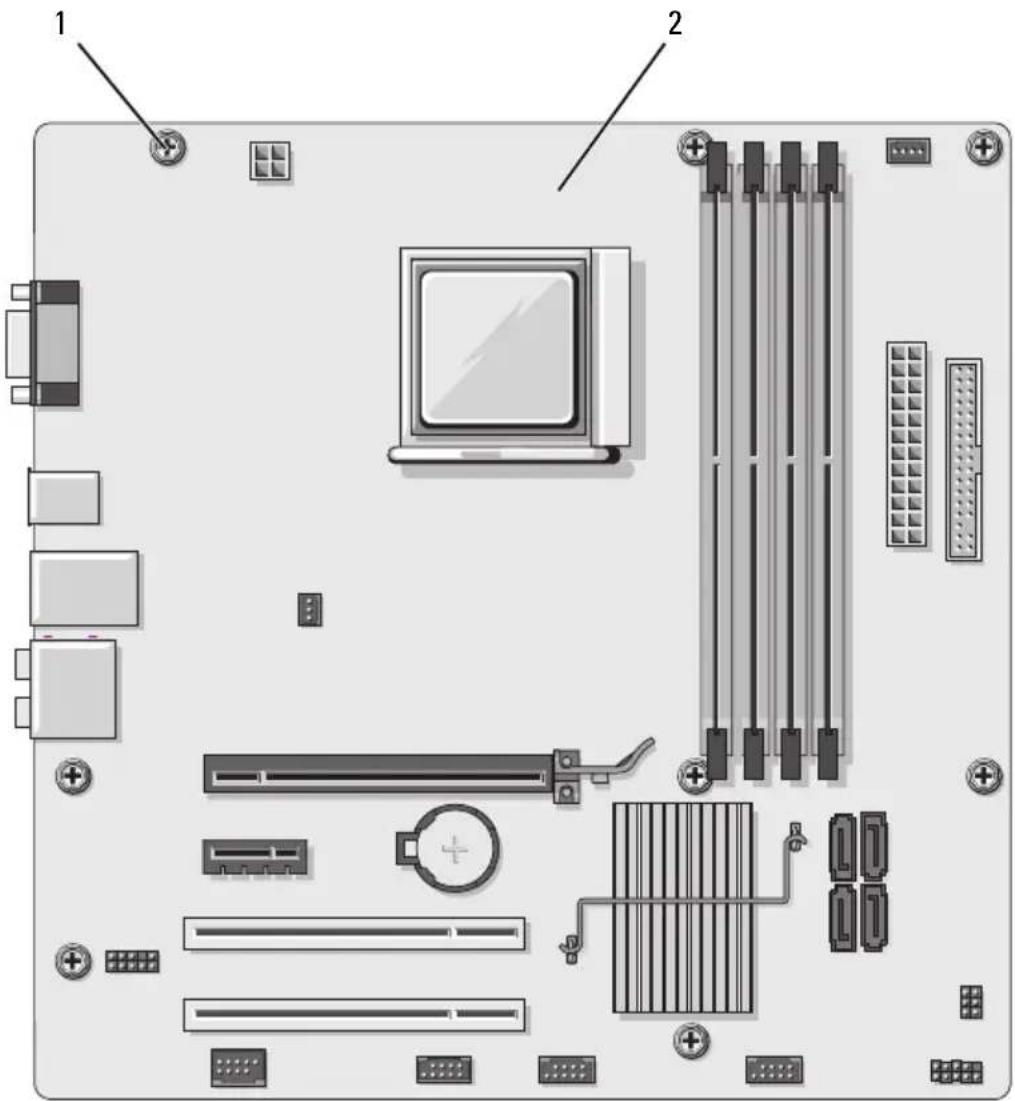 DELL Inspiron 531 - Systemkortskruer - 1
