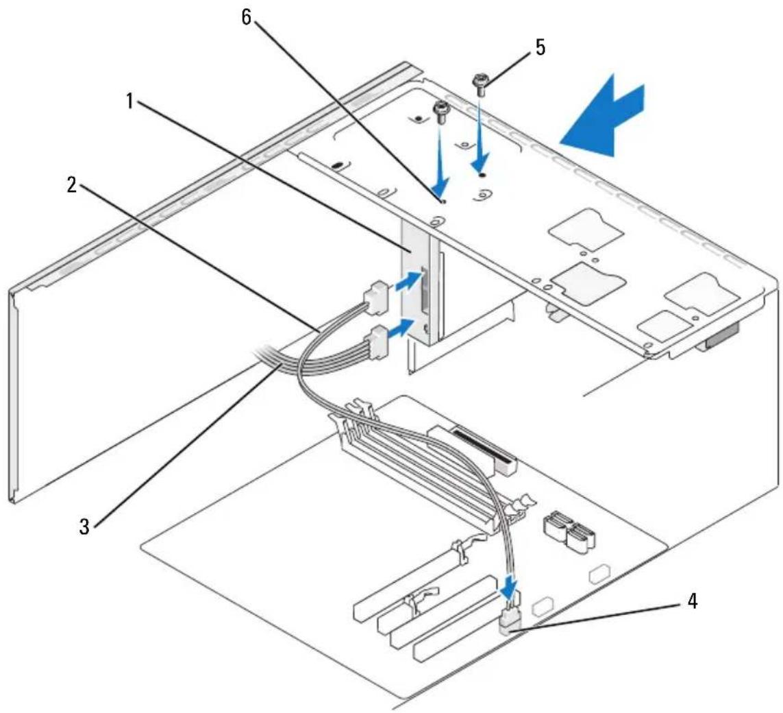 DELL Inspiron 531 - Installation af en mediekortlæser - 2
