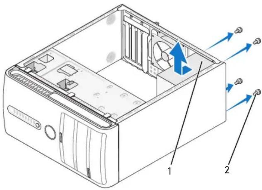 DELL Inspiron 531 - Udskiftning af strømforsyningen - 1