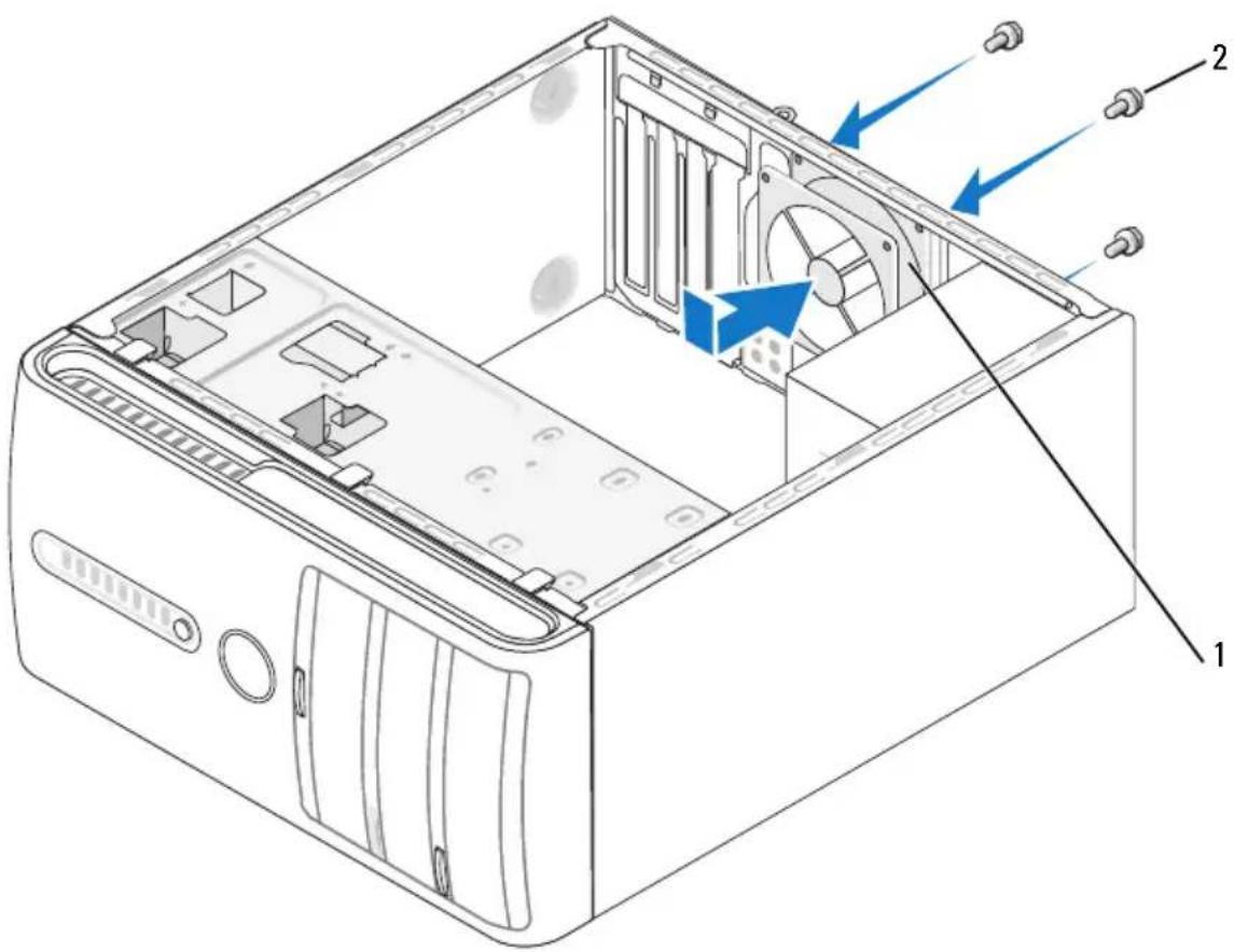 DELL Inspiron 531 - Genmontering af chassisblæseren - 1