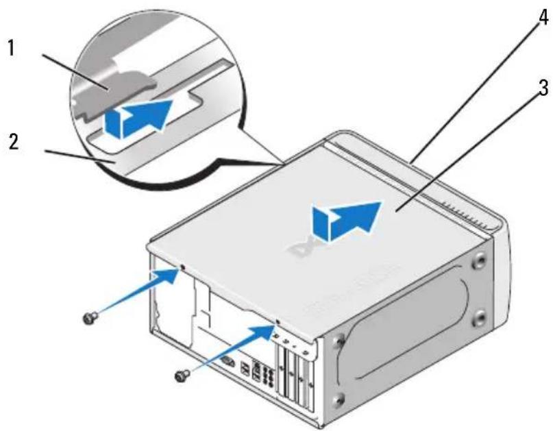 DELL Inspiron 531 - Genmontering af computerdækslet - 2