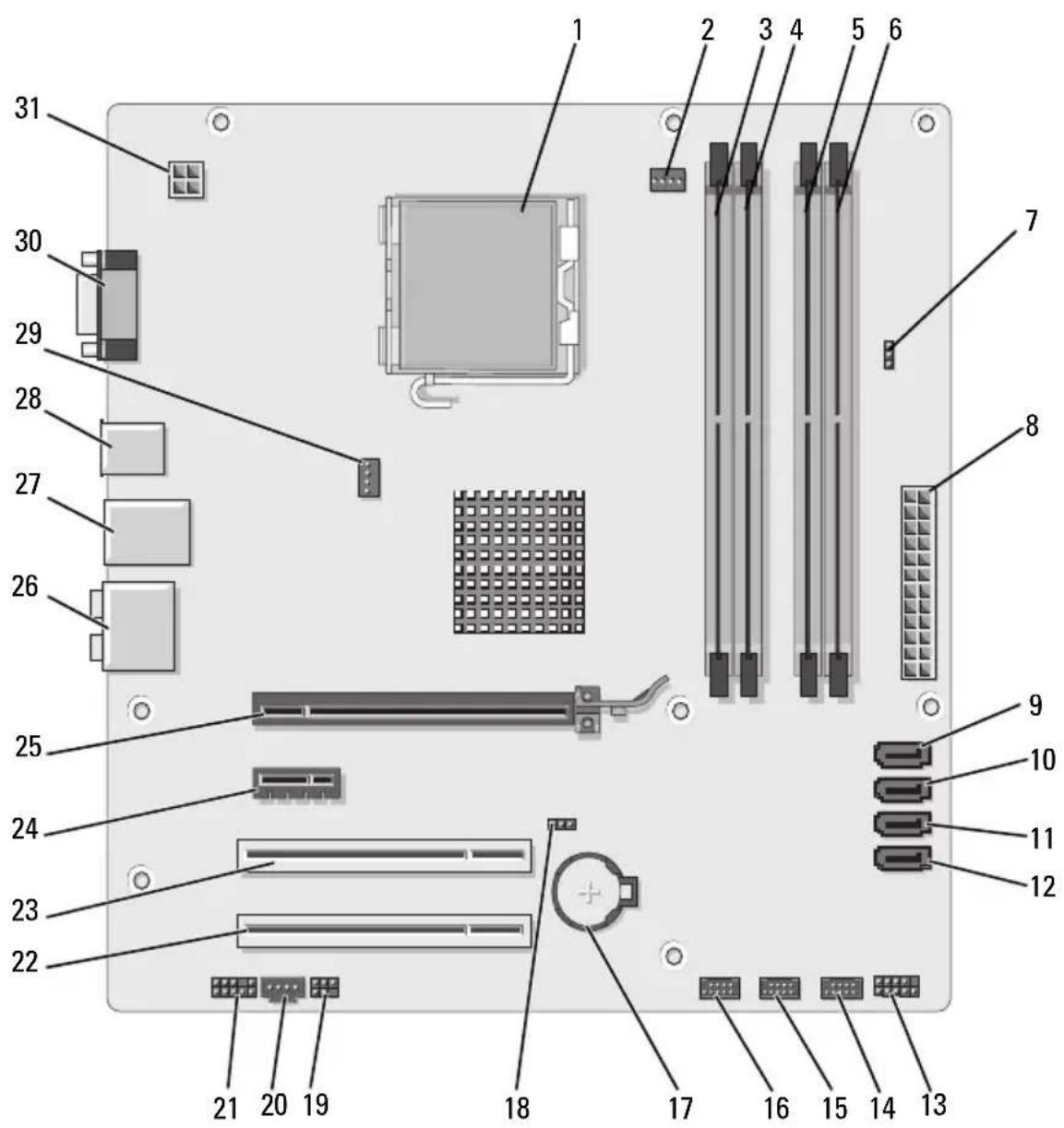 DELL Inspiron 530s - Systemkortkomponenter - 2