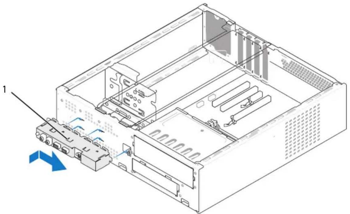 DELL Inspiron 530s - Fjernelse af I/O-panelet - 4
