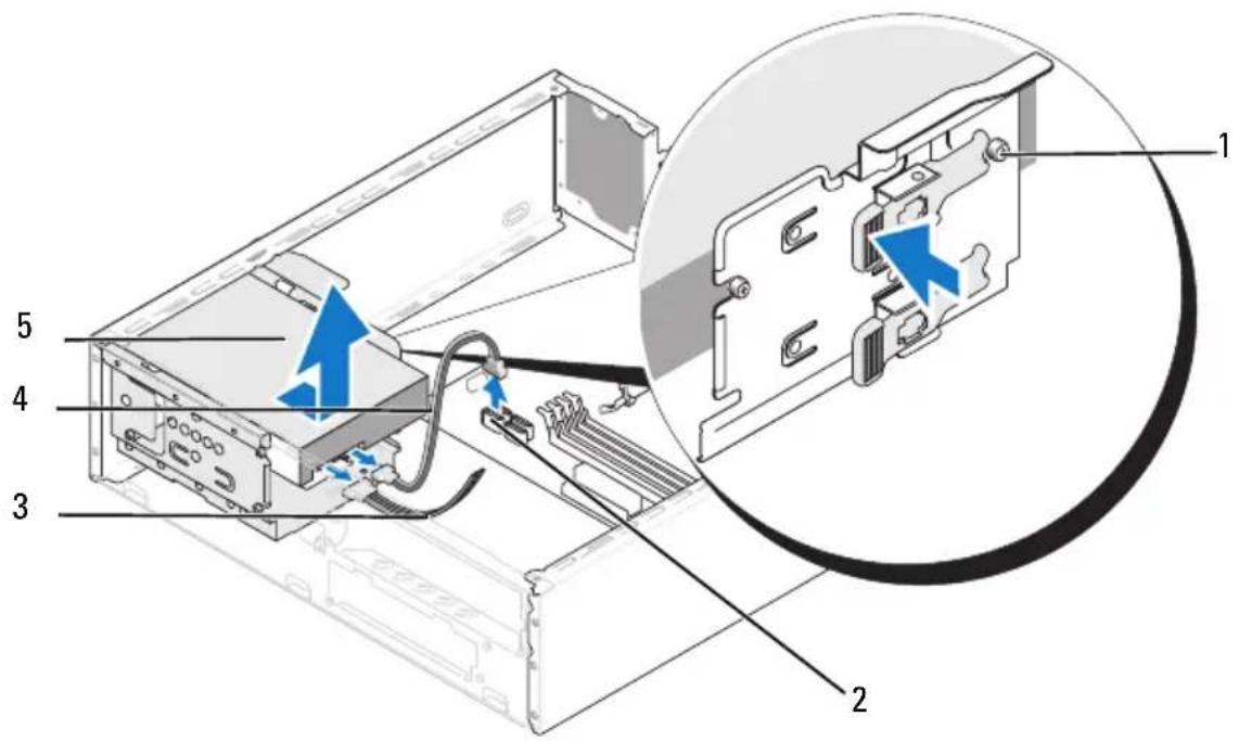 DELL Inspiron 530s - Fjernelse af en harddisk - 1