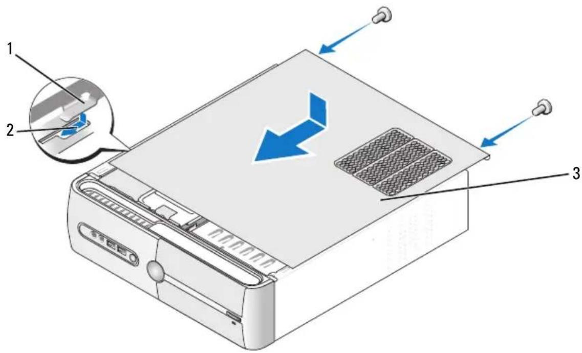 DELL Inspiron 530s - Isætning af computerdækslet - 3