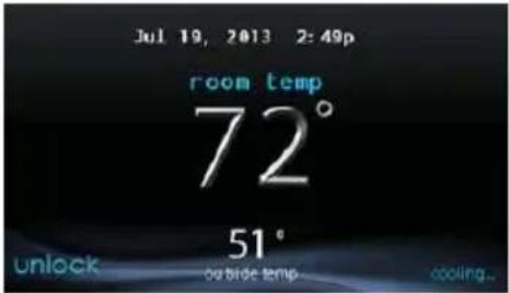 Jul 19, 2013 2:49p room temp 72° 51° unlock outside temp cooling...