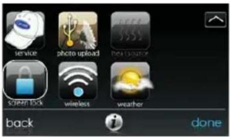 service photo upload new source screen lock wireless weather back done