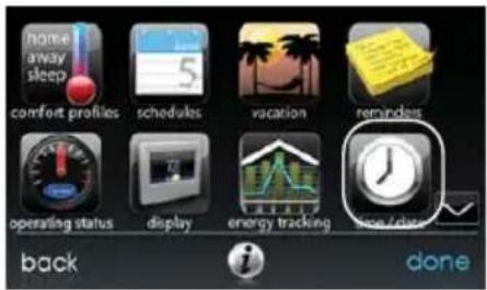 home away sleep comfort profiles schedules vacation remindles operating status display energy tracking back done