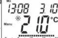 Techno Line TM 3050-RF - Display content during normal operation - 1