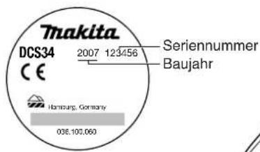 Takita DCS34 CE 2007 123456 Seriennummer Baujahr Hamburg, Germany 036.100.060