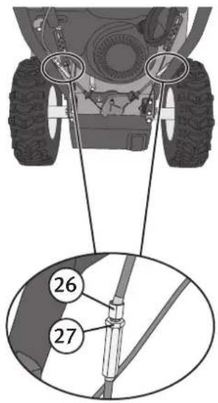 Technical diagram of a vehicle's rear suspension system with labeled components and parts