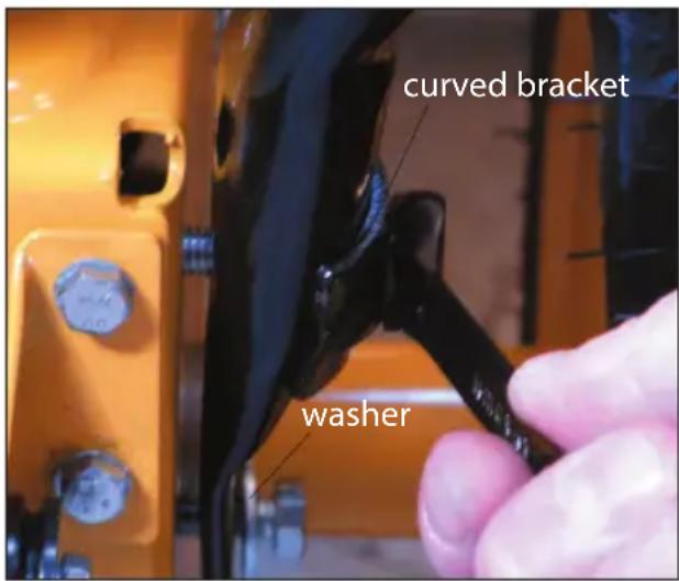 curved bracket washer