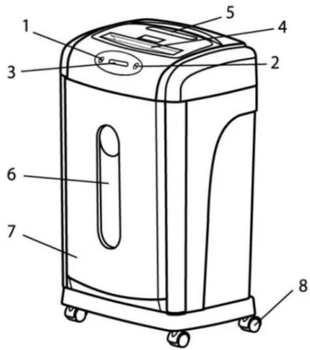 Diagram of a portable washing machine with numbered parts labeled for identification.
