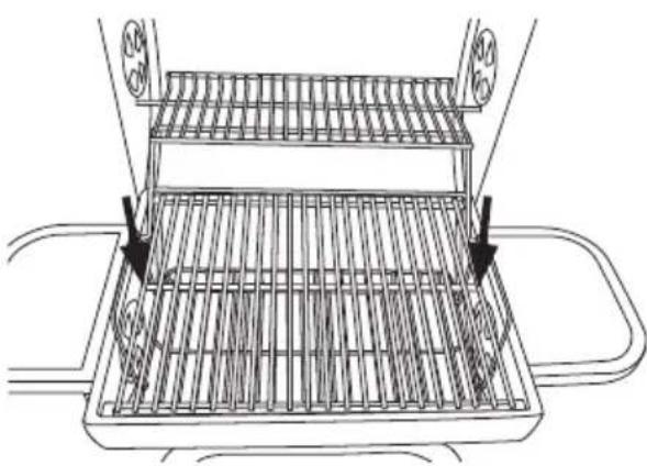 Clas Ohlson 31-1161 - Mounting the charcoal grate, side tables and grill racks - 3