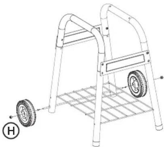 Clas Ohlson 31-1161 - Mounting the legs and lid onto the bottom section - 2