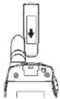 Labeled diagram of a mobile phone with numbered parts for identification