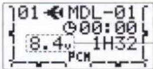 01 MDL-01 900:00 8.4v 1H32 PCM