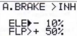 A.BRAKE >INH ELE►- 10% FLP>+ 50%
