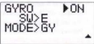 GYRO SW>E MODE>GY ►ON