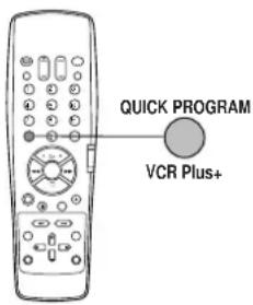 QUICK PROGRAM VCR Plus+