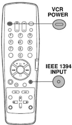VCR POWER IEEE 1394 INPUT
