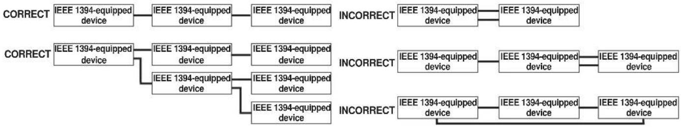 MITSUBISHI HS-HD1100U - Notes about IEEE 1394 network - 1