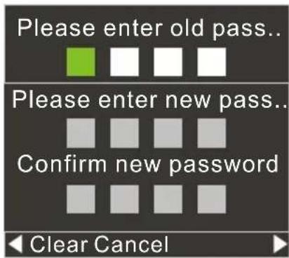 Please enter old pass.. Please enter new pass.. Confirm new password Clear Cancel