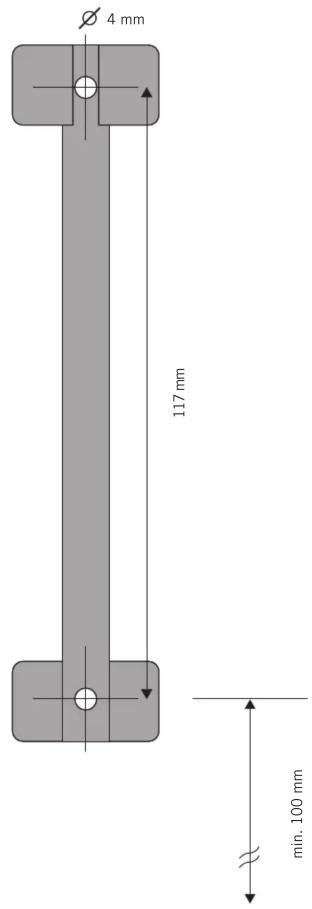 Ø 4 mm 117 mm min. 100 mm