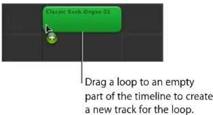 Classic Rock Organ 01 Drag a loop to an empty part of the timeline to create a new track for the loop.