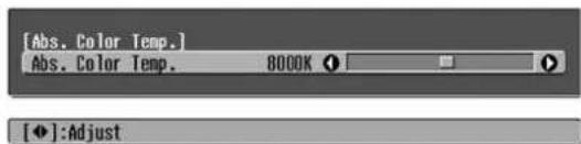 EPSON EMP-TW620 - Justering af absolut farvetemperatur - 1