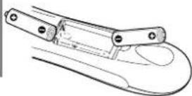 EPSON EMP-TW620 - Isætning af batterier i fjernbetjeningen - 3