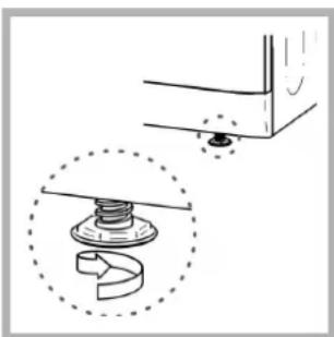 Hotpoint Ariston TVM 70 - Nivellering af tørretumbleren - 2