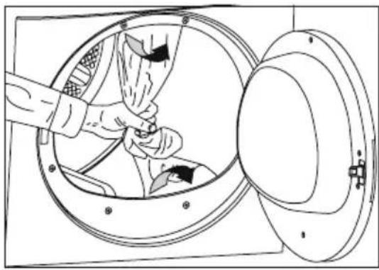 BEKO DCU 7230 S - Kuljetuksen varmistuskokoonpanon irrottaminen - 1