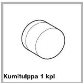 Kumitulppa 1 kpl