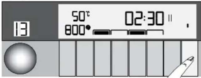 13 50°C 800° 02:30" . B