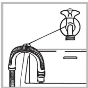 HOTPOINT WMD 742 - Tilslutning af afløbsslangen - 2
