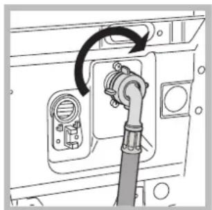 HOTPOINT ECOTF 1251 - Anslutningar av vatten och el Anslutning av vatteninloppsslangen - 2