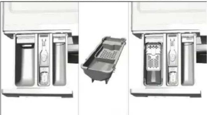 BEKO WMB 81442 LM - Nestemäisten pesuaineiden käyttö Jos tuote sisältää nestepesuainepallon: - 1