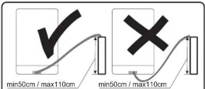 min50cm / max110cm min50cm / max110cm