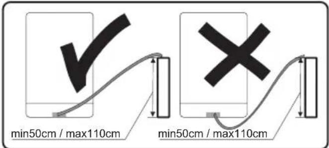min50cm / max110cm min50cm / max110cm