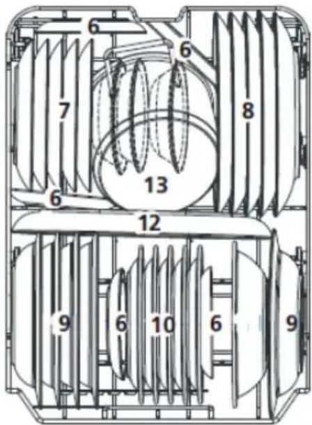 Technical diagram of a mechanical device with numbered components and internal structure