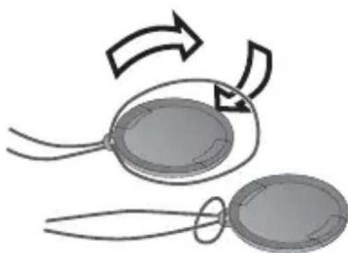 Illustration of a pair of eyeglasses with arrows indicating motion (no text or symbols)